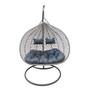 Závesné kreslo ARUBA - šedá - galéria #1
